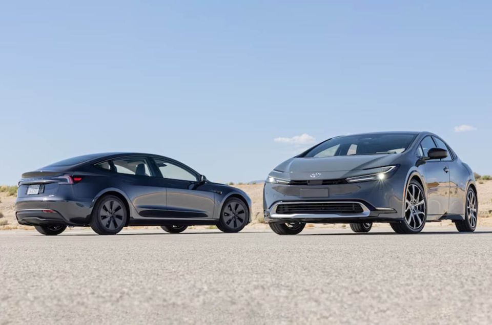  2024 Tesla Model 3  2023 Toyota Prius Prime:     