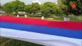 Огромный российский флаг развернули в Тель-Авиве