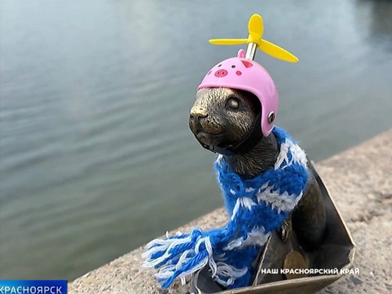 В Красноярске ищут имя для суслика возле Коммунального моста