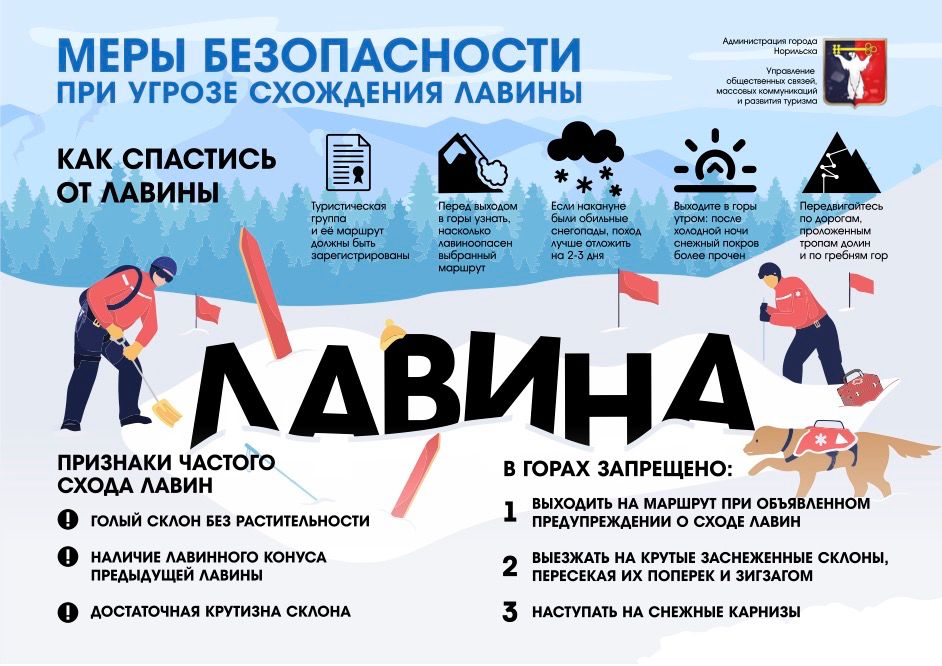 24-27 октября в районах ГЛБ «Гора Отдельная», рудников «Маяк» (склонов гор от поворота на СТК «Гора Отдельная» до площадки ВС-8 и возле ВС-8), «Октябрьский» (ВС-1-4), «Таймырский» (ВПС, ВС-5,6,7), «Комсомольский» (ВСС, ЮВС)...