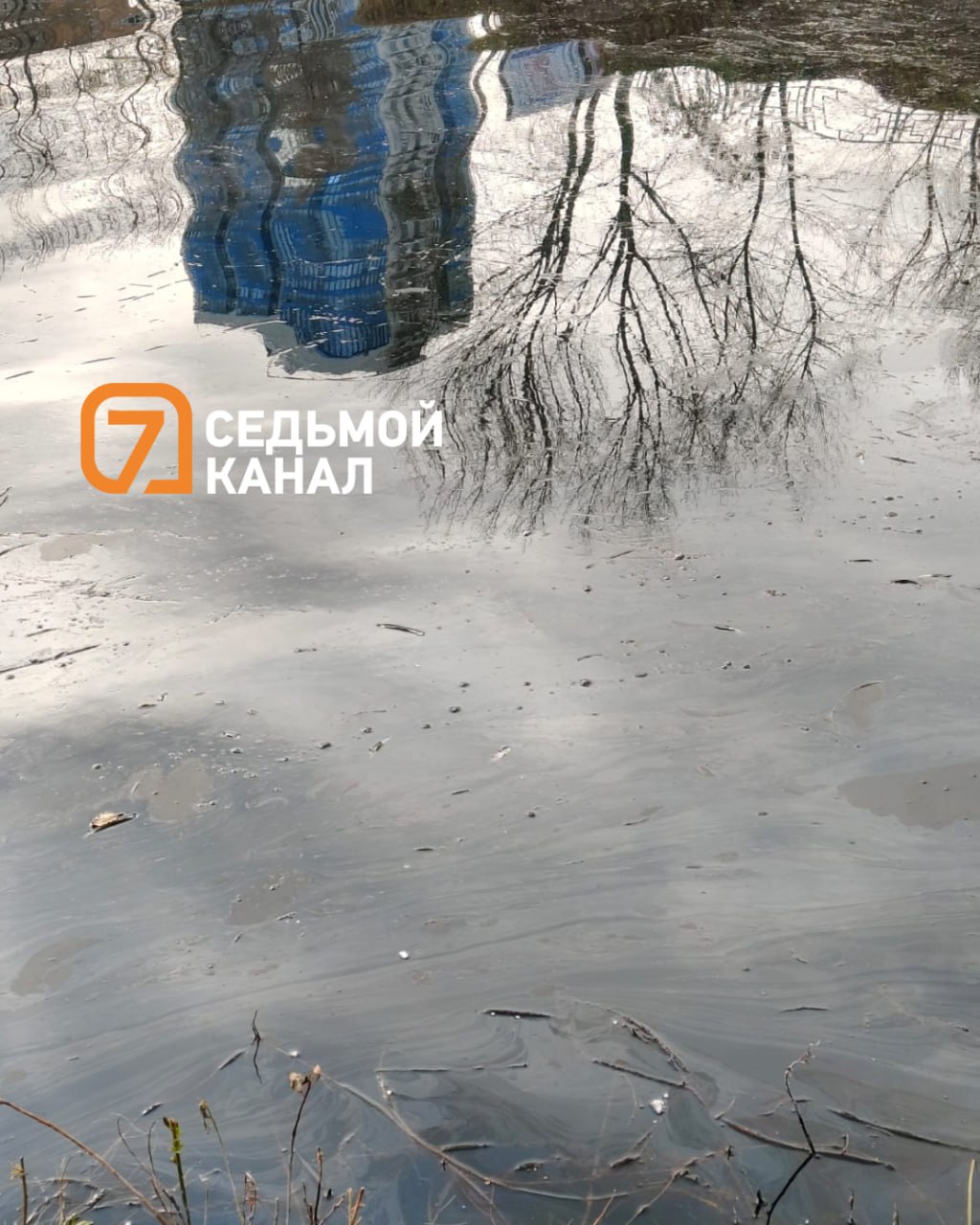 Разводы по-прежнему "украшают" Абаканскую протоку в районе Белых Рос Разводы по-прежнему "украшают" Абаканскую протоку в районе Белых Рос
