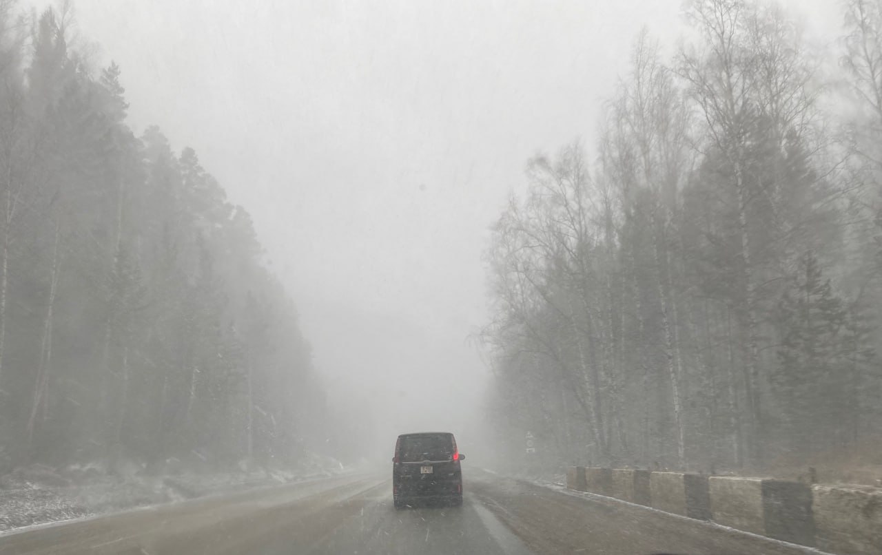 Пока в Красноярске льет дождь, в Богучанский район пришла зима