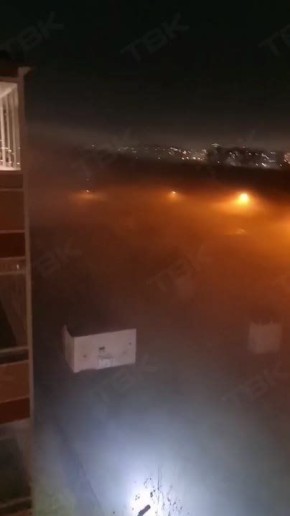 Красноярск в тумане. Плюс в воздухе пахнет гарью ТВК