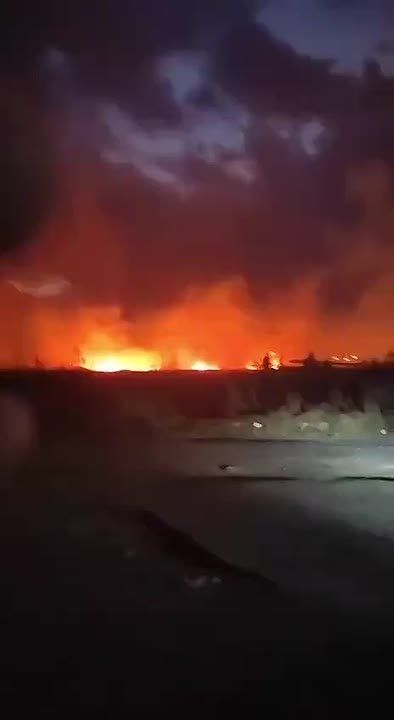 Крупный пожар в Кемеровской области