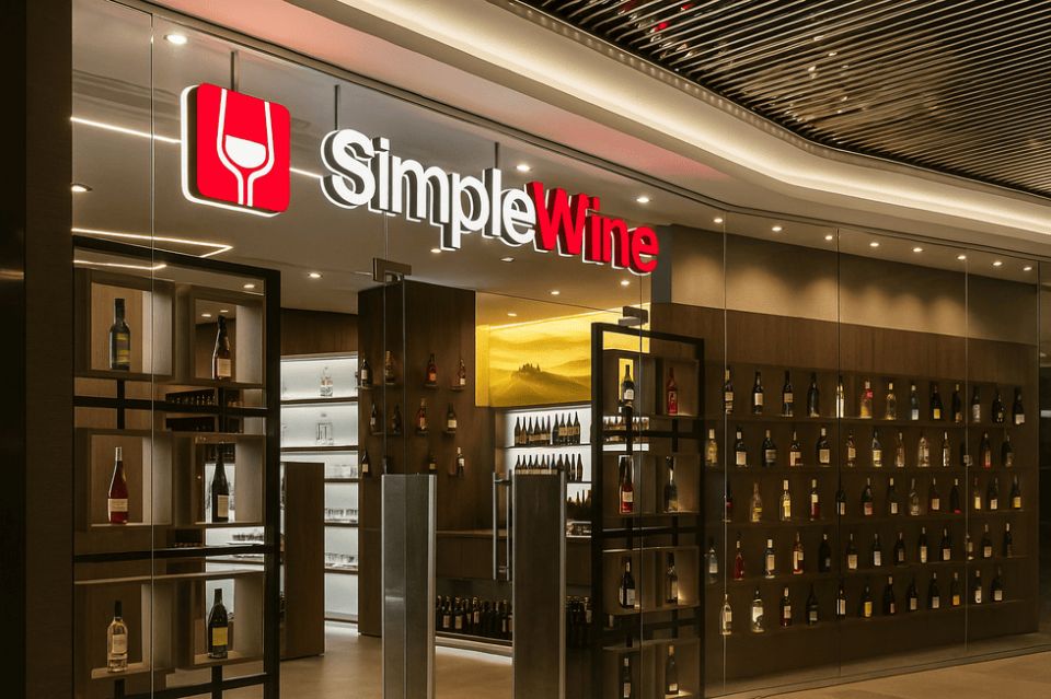 Сдержанная элегантность: как вывеска винного бутика становится объектом искусства