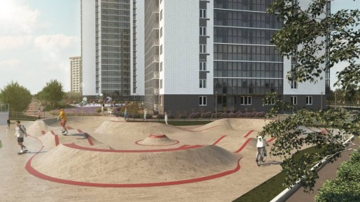 В Красноярске на Норильской появился новый участок дороги и началось строительство скейтпарка