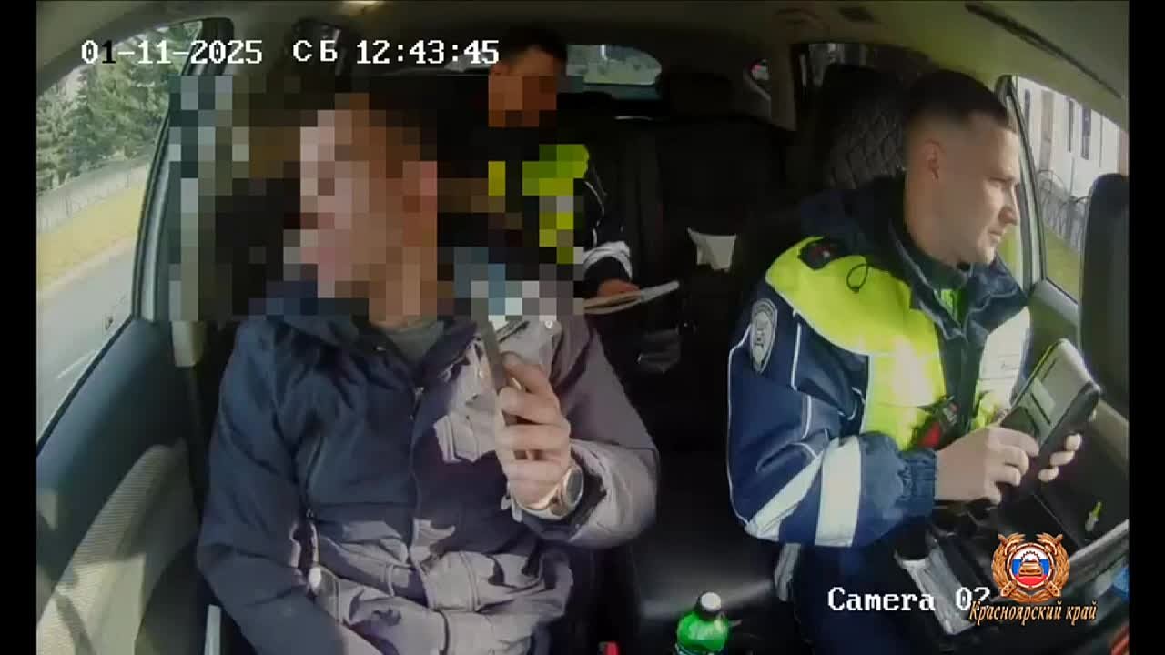 Сотрудники Госавтоинспекции Красноярского края пресекли поездку водителя в сильном алкогольном опьянении