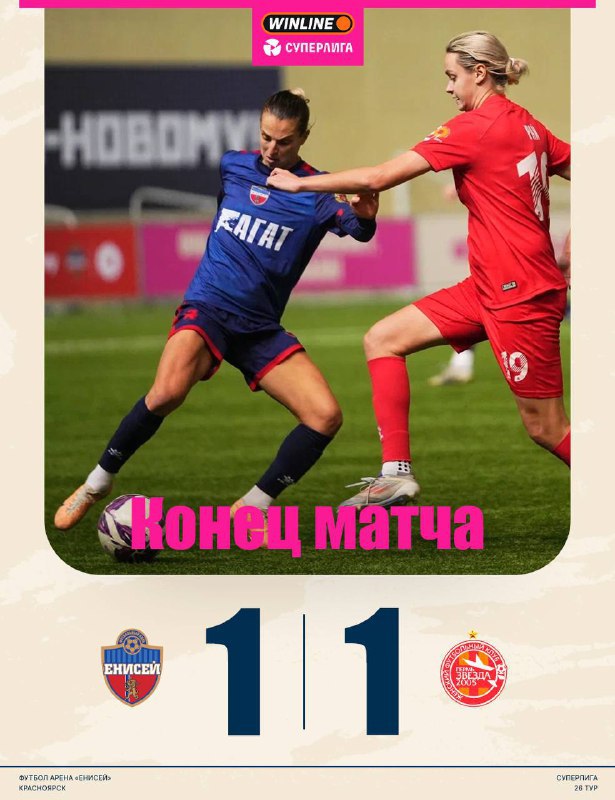 Футболистки «Енисея» завершили сезон