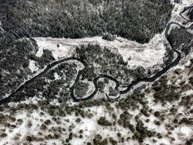 Извилистая река Базаиха во всём своём великолепии