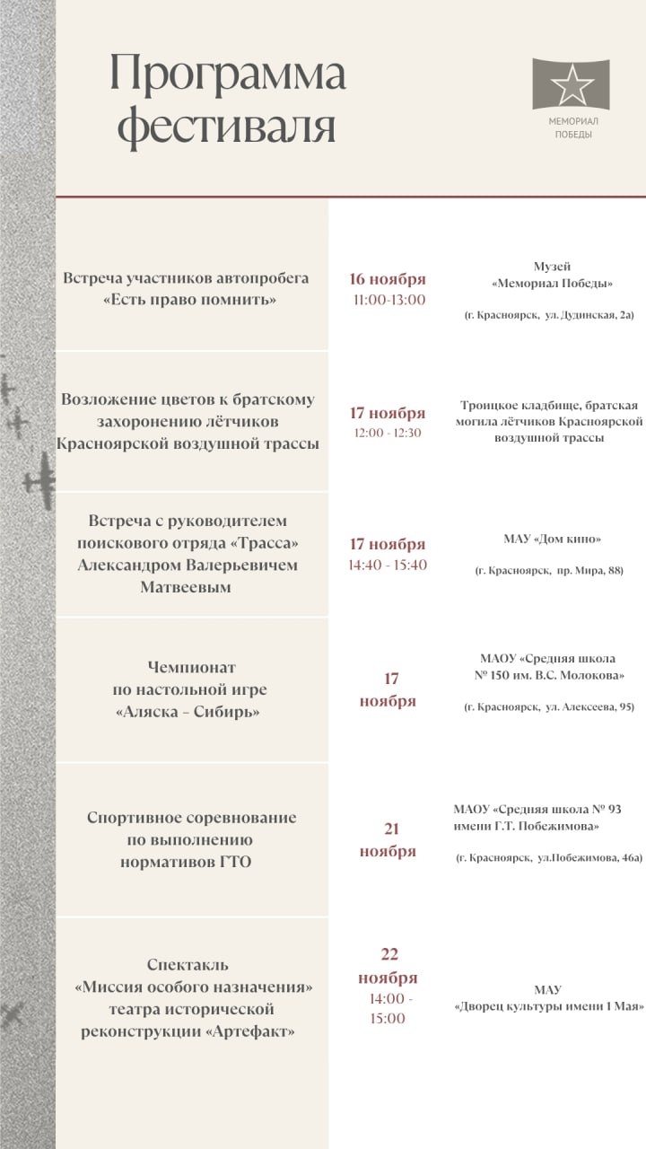В Красноярске проходит фестиваль «Дни героев красноярской воздушной трассы» В Красноярске проходит фестиваль «Дни героев красноярской воздушной трассы»