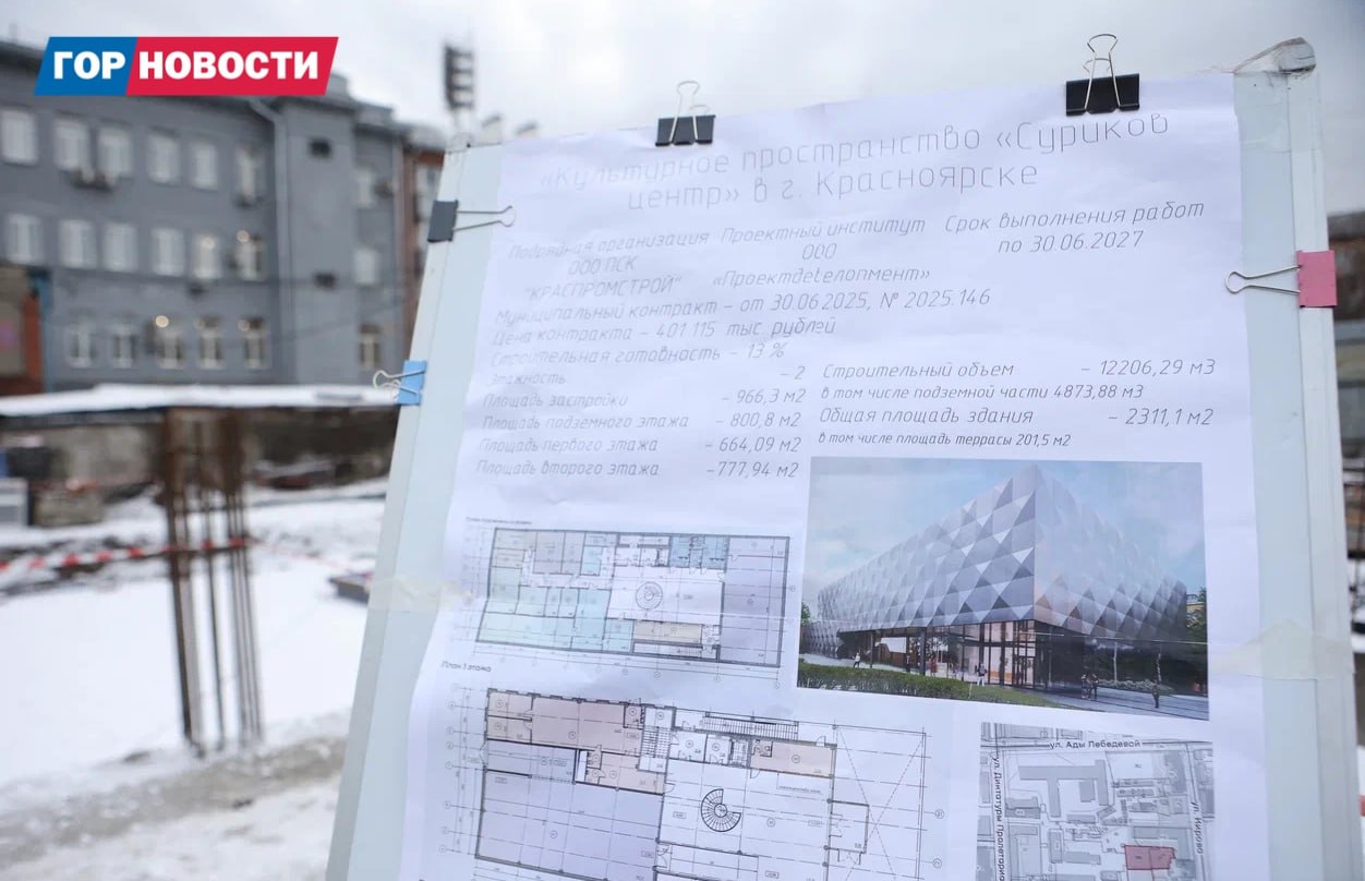 В Красноярске начался монтаж надземной части «Суриков-центра» В Красноярске начался монтаж надземной части «Суриков-центра»