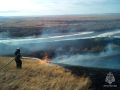 В Хакасии продолжает гореть степь