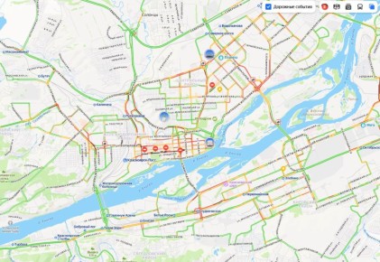 Красноярск сковали 8-балльные пробки