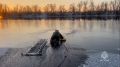 Пёсель провалился под лёд возле Минусинска