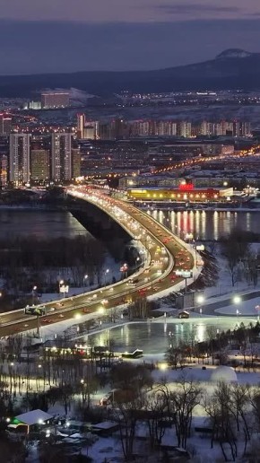 Красноярск с высоты. Видео: Сергей Филинин ТВК