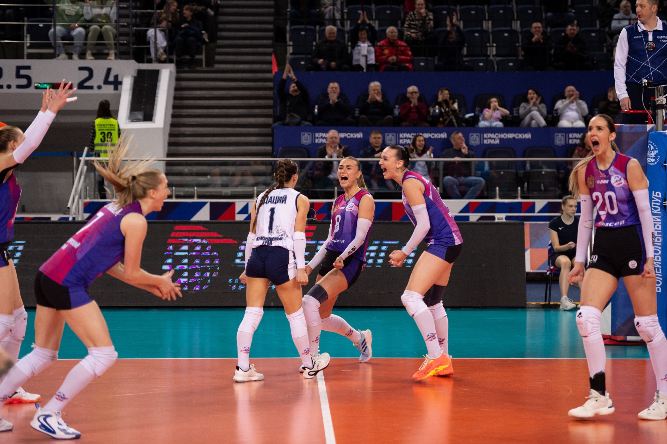 Женский волейбольный «Енисей» обыграл московское «Динамо»