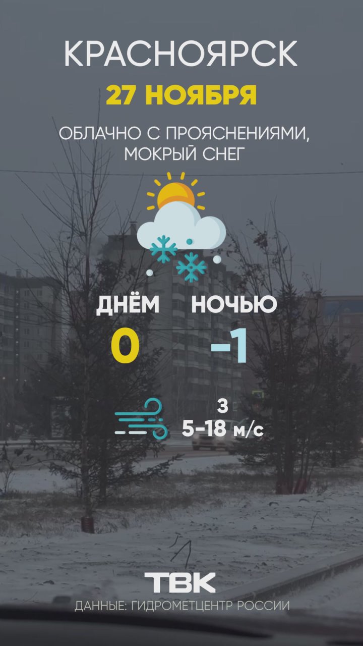 Погода на 27 ноября. ТВК