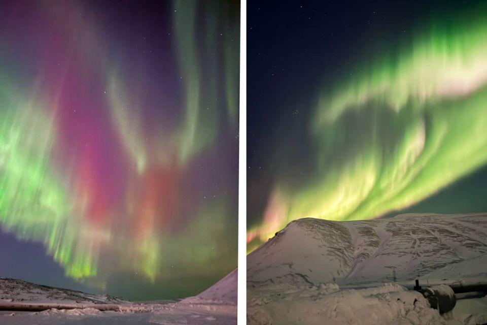 Норильчане увидели северное сияние сквозь туман