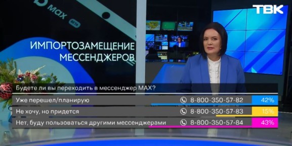 Переходите в MAX? Результаты опроса в прямом эфире ТВК: