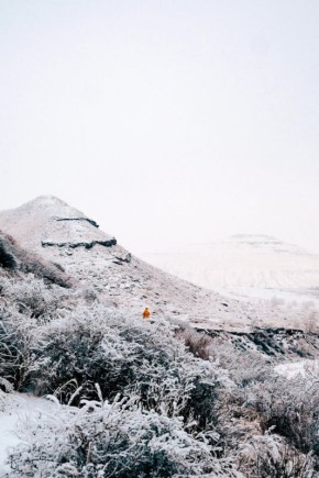 Морозные холмы и протока Енисея в Минусинском районе