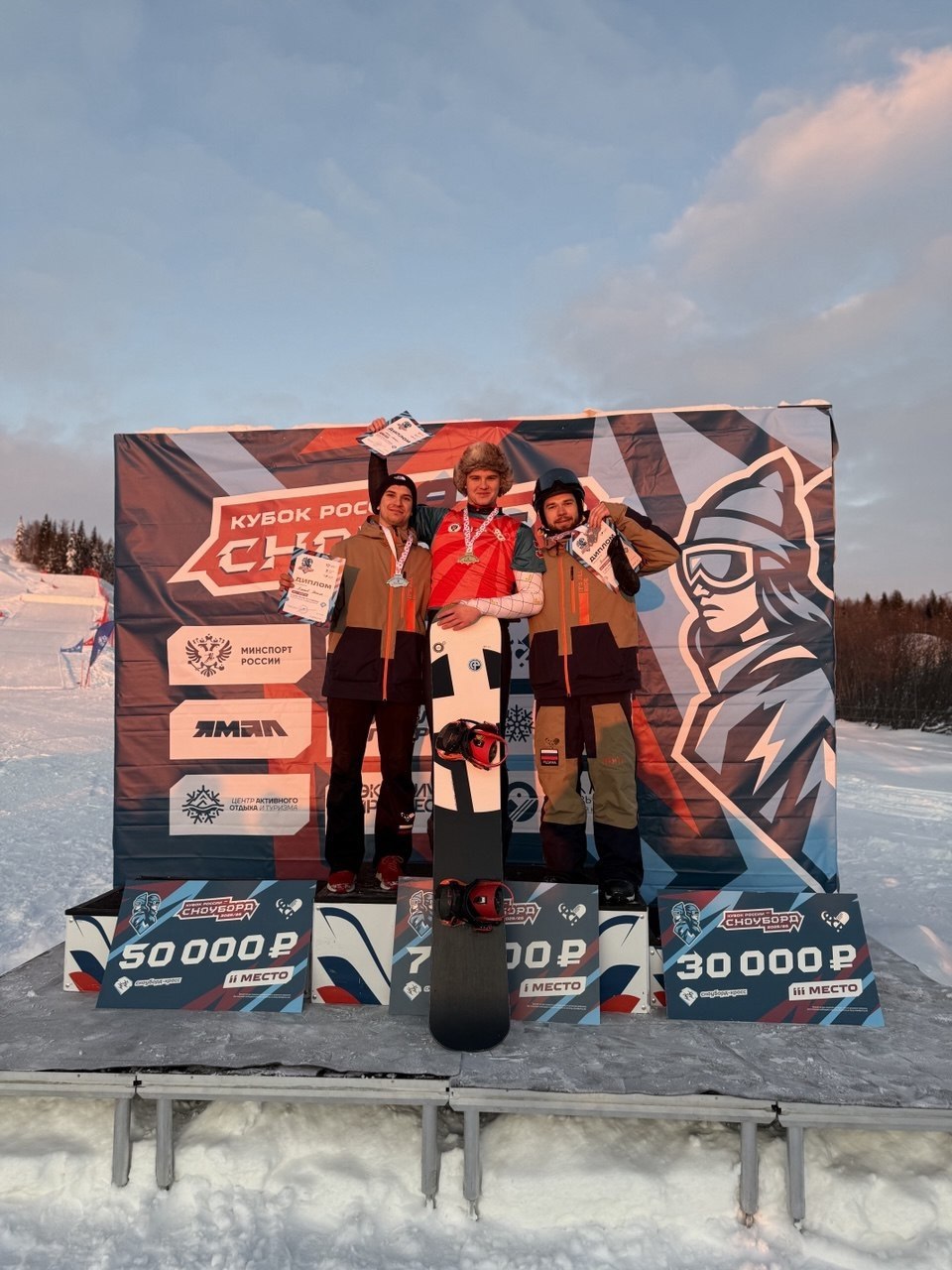 У красноярских спортсменов четыре медали этапа Кубка России в сноуборд-кроссе У красноярских спортсменов четыре медали этапа Кубка России в сноуборд-кроссе