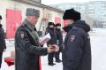 Торжественное построение в День образования полка ППСП