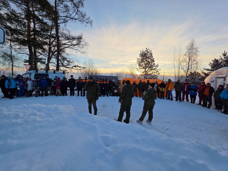 Сотрудники управления криминалистики провели учения по поиску пропавших людей в зимних условиях