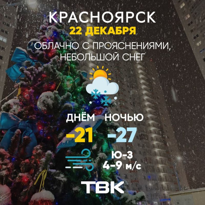 Погода на 22 декабря. ТВК
