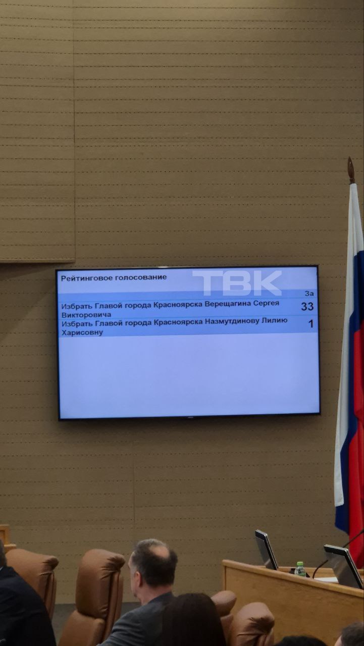 Так распределились голоса депутатов, Сергея Верещагина выбрали практически единогласно