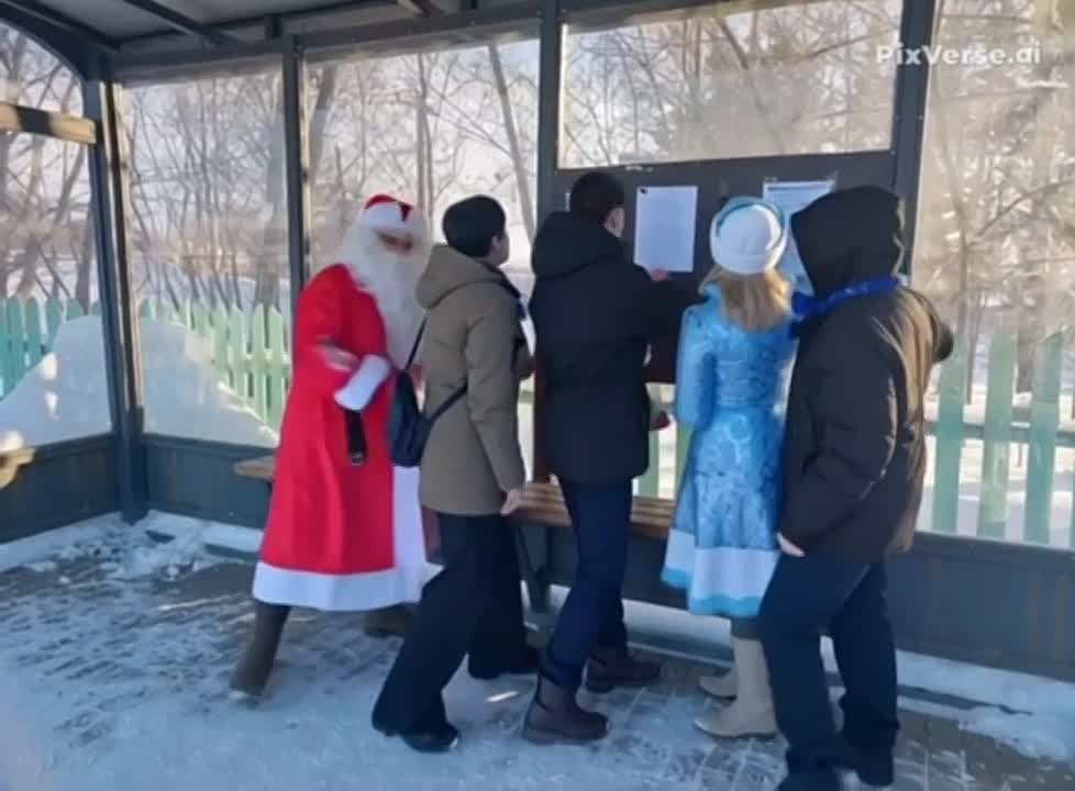 В Назаровском округе «Родительский патруль подарил детям не только новогоднюю сказку, но и напомнил о важности соблюдения ПДД