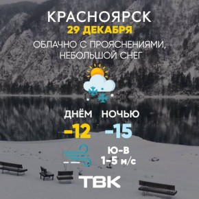 Погода на 29 декабря. ТВК