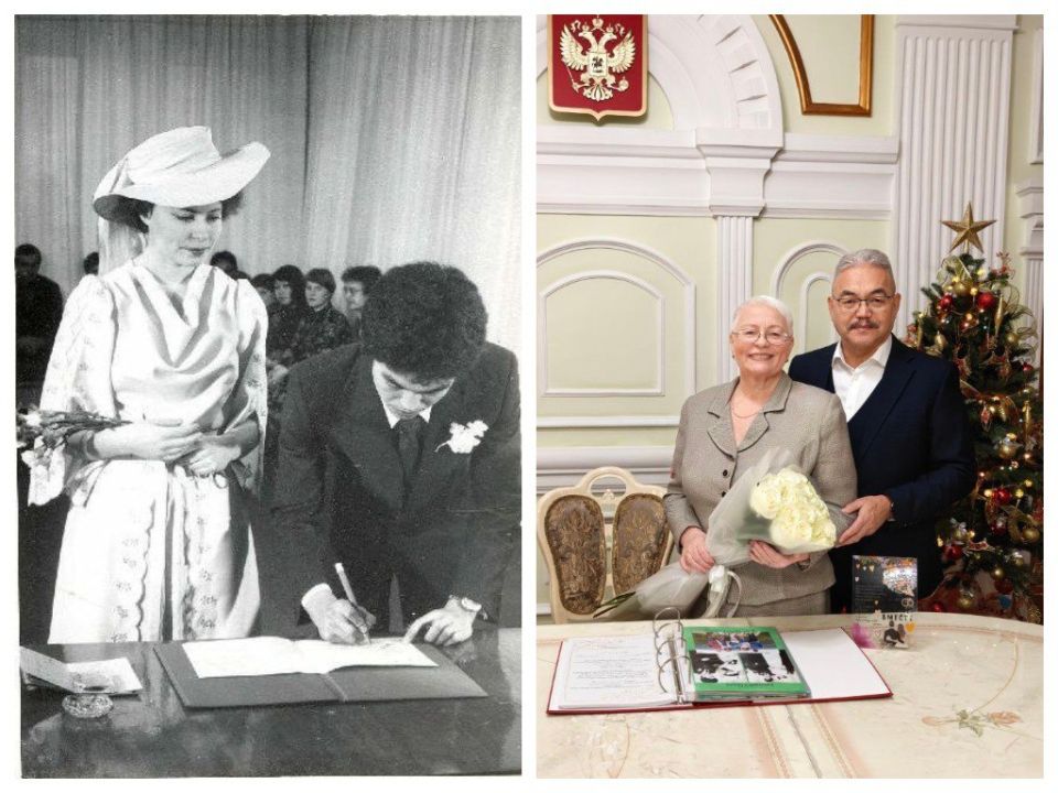 Cупруги Евгений и Ольга Бутонаевы отметили 45-летний юбилей со дня свадьбы