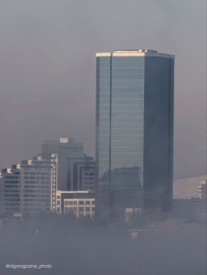 Крещенские морозы: могучий Енисей и град на его берегах