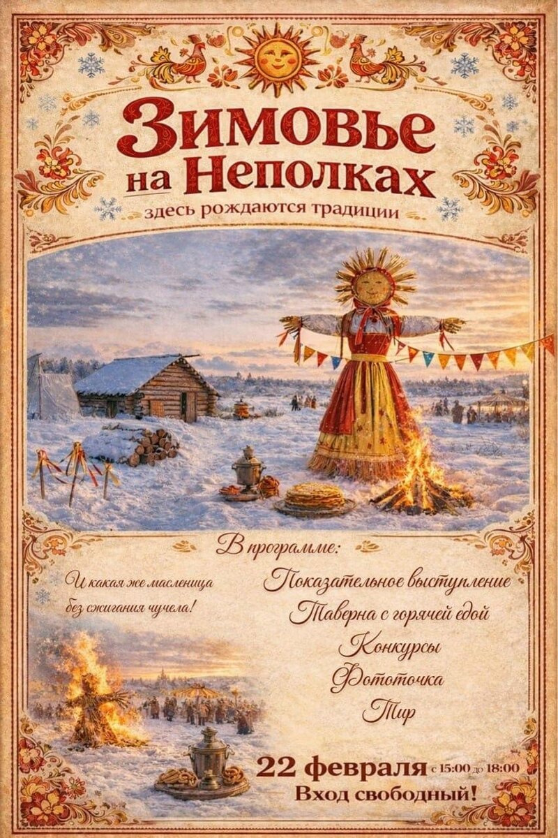 Масленица в Курске: погружение в исторические традиции на фестивале «Зимовье на Неполках»