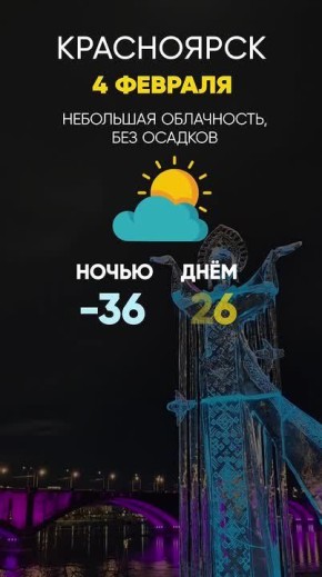 Погода на 4 февраля. -36 ТВК