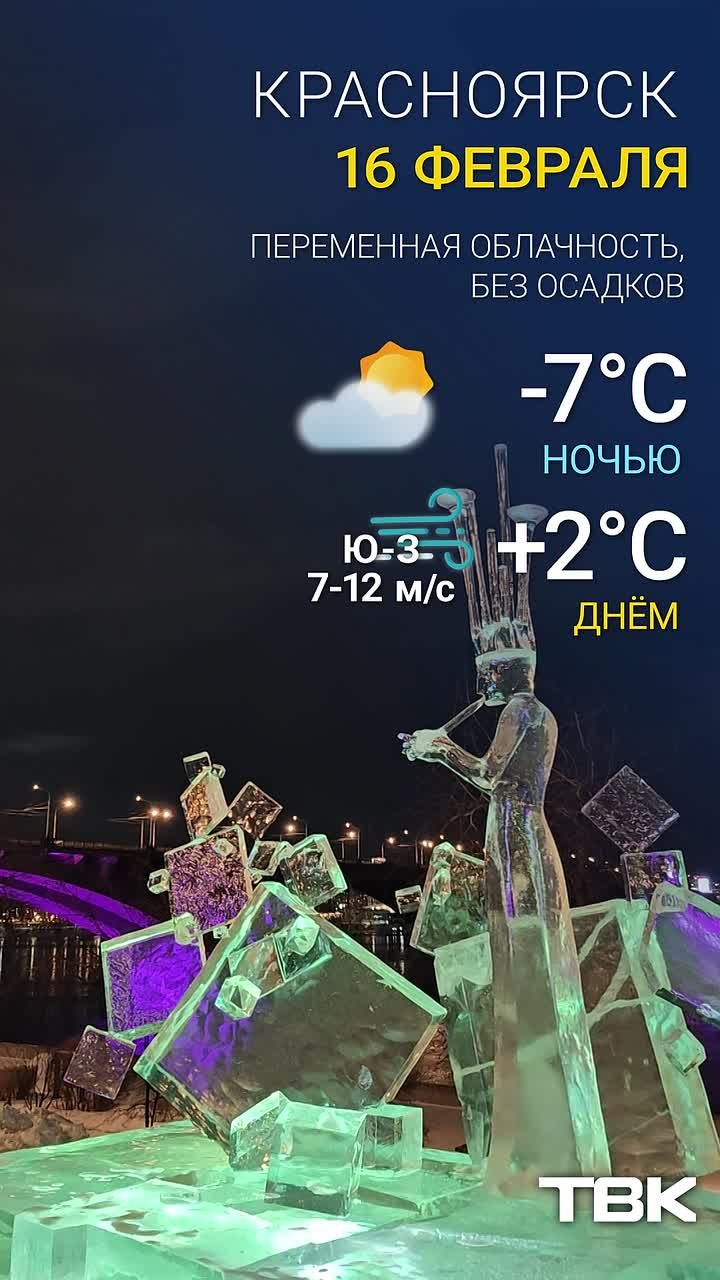 Погода на 16 февраля. ТВК