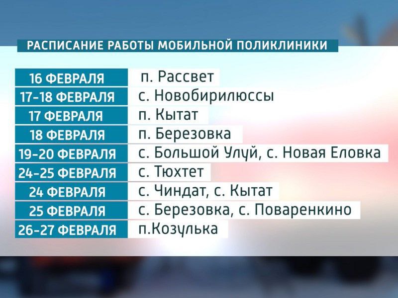 В феврале мобильная поликлиника отправится на запад региона