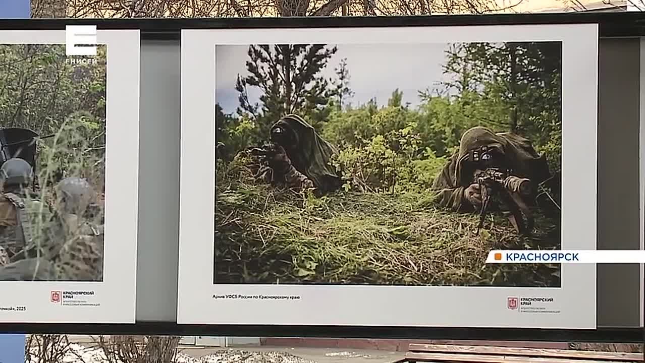 Уличная фотовыставка об участниках боевых действий открылась в Красноярске
