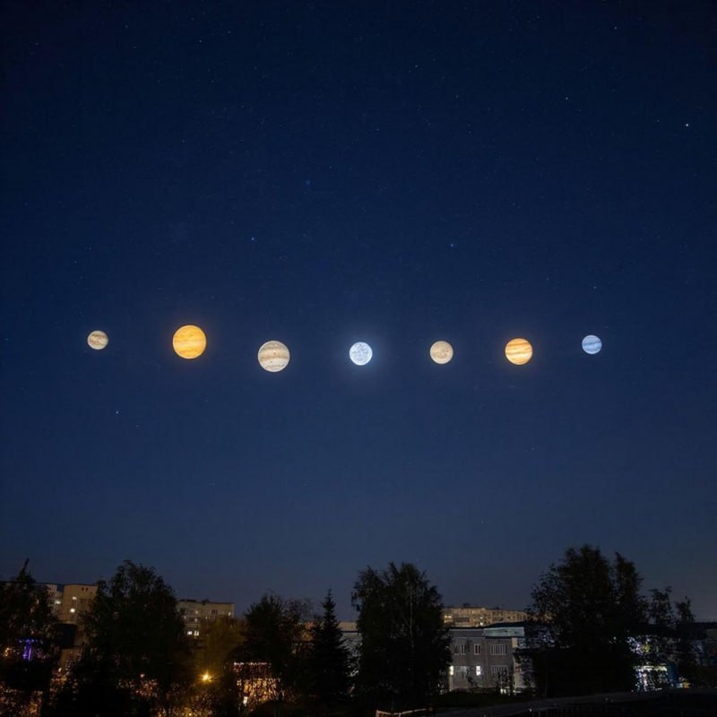 В субботу, 28 февраля, жители России смогут наблюдать редкий парад планет