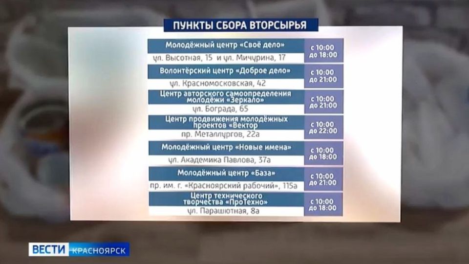 В Красноярске стартовала экологическая акция по сбору вторсырья