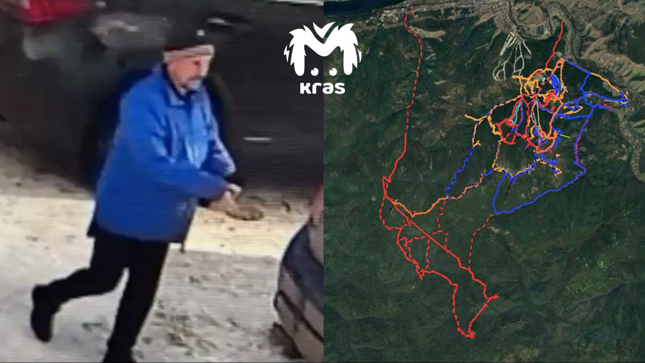 Так выглядят маршруты поисков пропавшего на Столбах Виктора Потаенкова