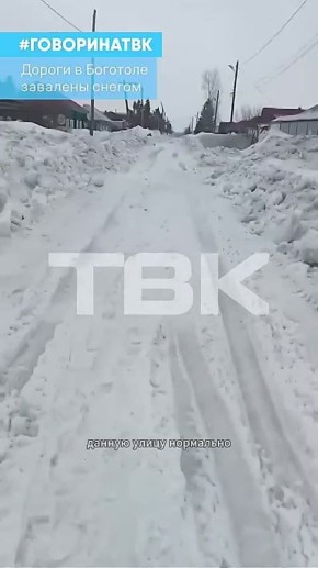 Дороги в Боготоле завалены снегом