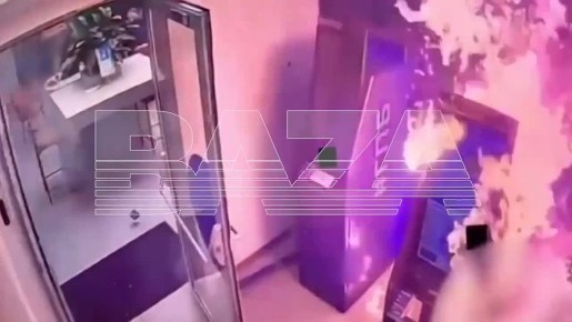 «База» публикует момент поджога и взрыва банкомата в Москве