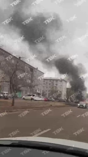 Машина загорелась на Амурской