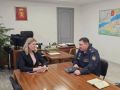 Начальник уголовно-исполнительной инспекции ГУФСИН Андрей Юрьев встретился с руководителем администрации Свердловского района г. Красноярска Лилией Назмутдиновой