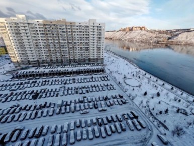 Красноярск припорошило снегом