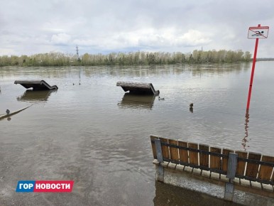 Уровень Енисея в Красноярске продолжает подниматься