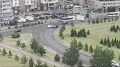 В Красноярске на улице Авиаторов после ДТП опрокинулся автомобиль