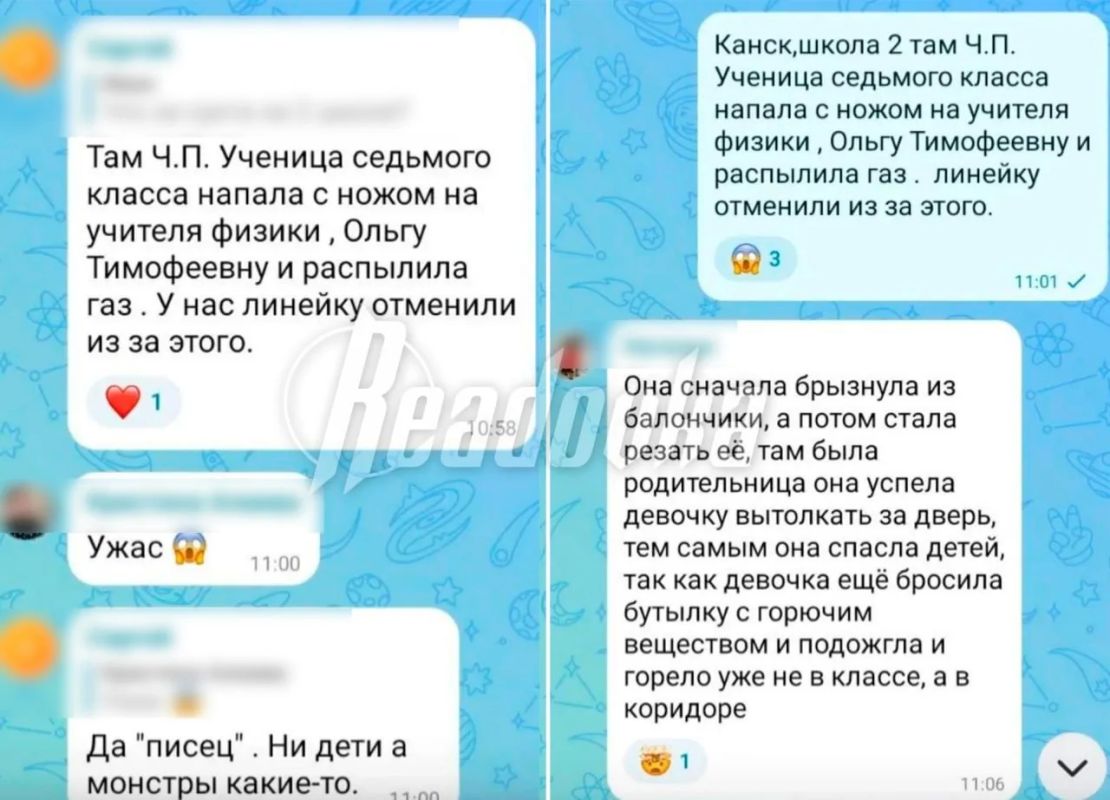 Школьница напала с ножом на учителя в одной из школ Красноярского края