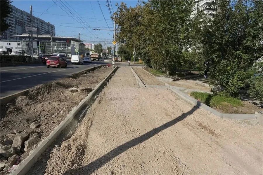 В Красноярске затягивается благоустройство на Копылова
